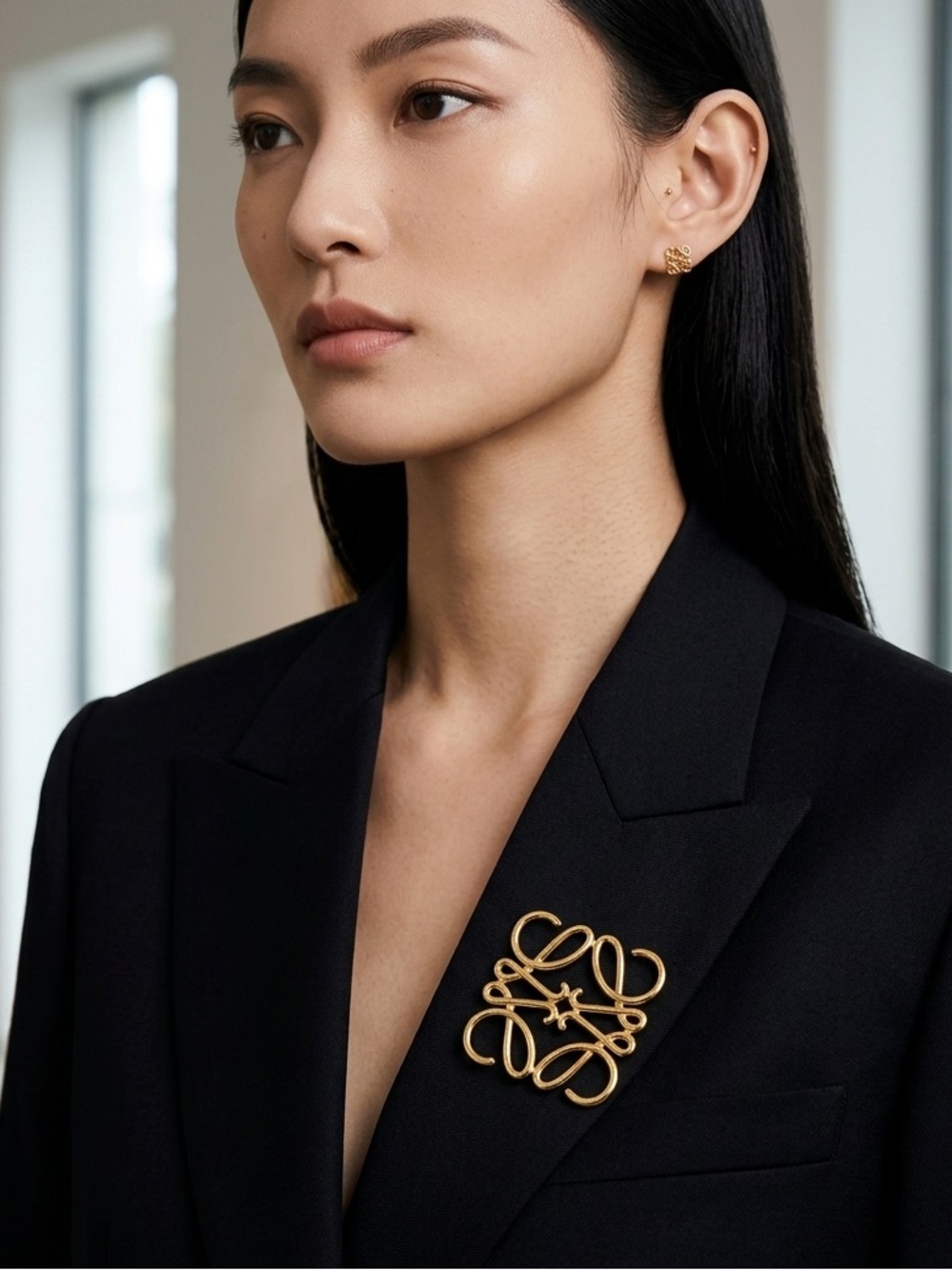 LOEWE Anagram Unisex Brooch